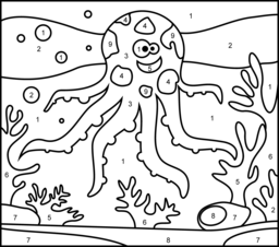 Octopus - Online Color by Number Page